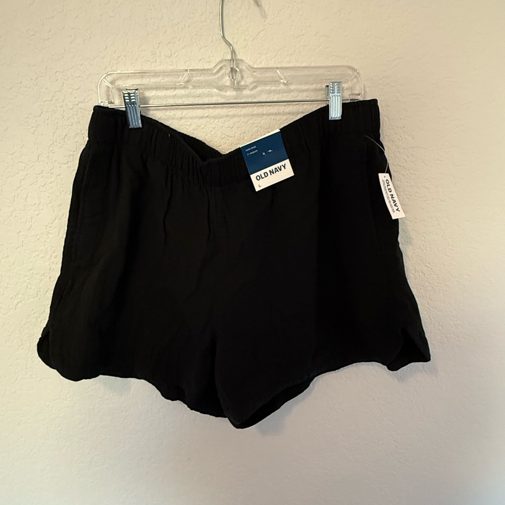Old Navy Women's Linen Black Shorts